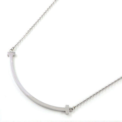 Tiffany & Co Necklace T Smile Small 18K White Gold
