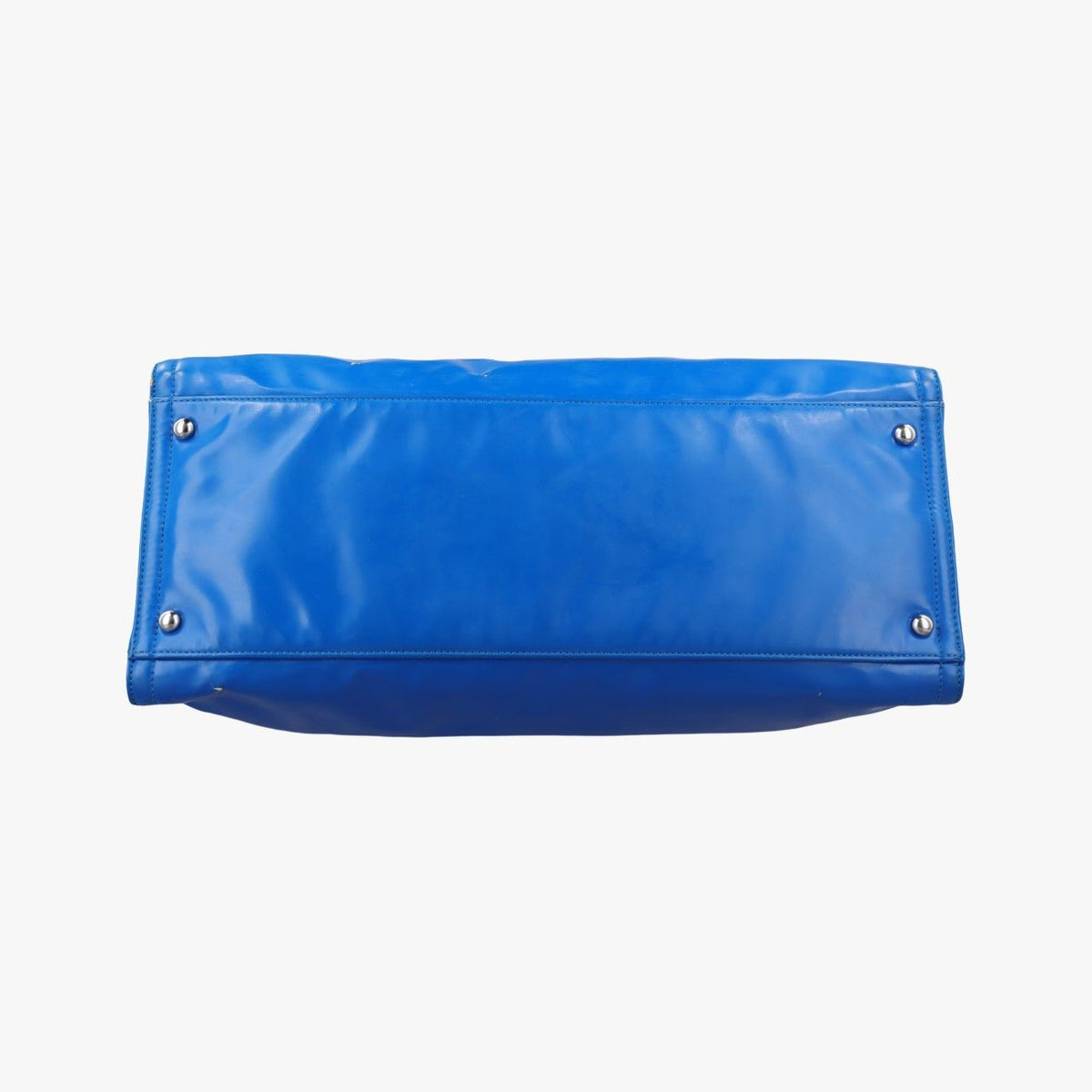 Chanel CC Logo Shopping Blue Patent — view 3