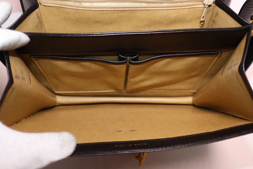 Celine Carriage Leather Shoulder Bag — view 8