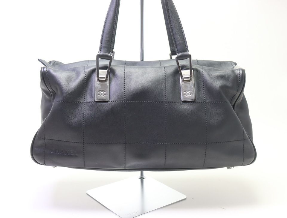 Chanel Choco Bar Leather Handbag — view 2