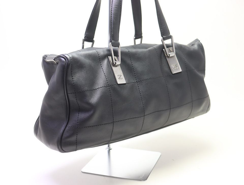 Chanel Choco Bar Leather Handbag — view 4