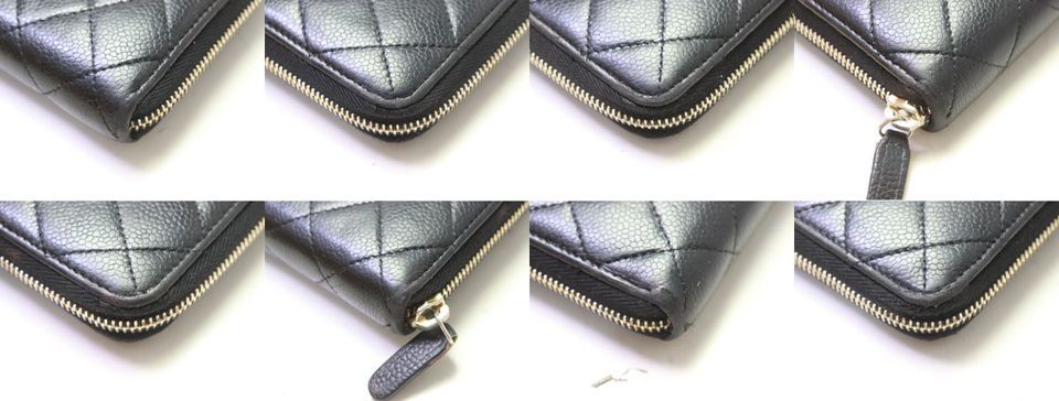 Chanel Quilted Caviar Leather Zip Around Wallet — view 4