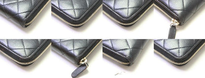Chanel Quilted Caviar Leather Zip Around Wallet — view 4