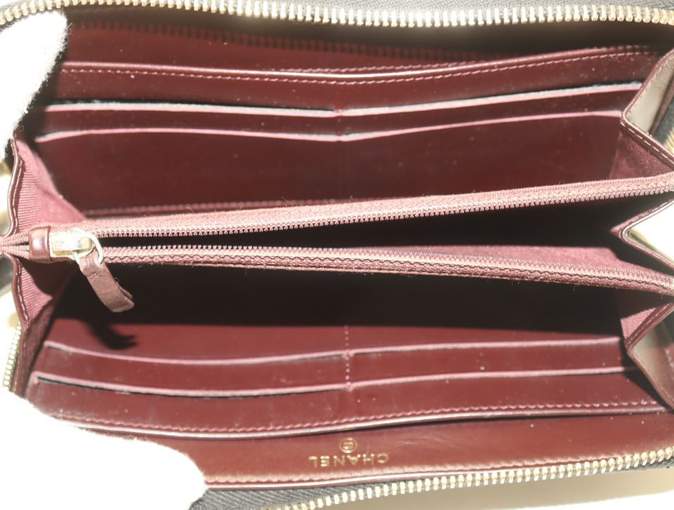 Chanel Quilted Caviar Leather Zip Around Wallet — view 5