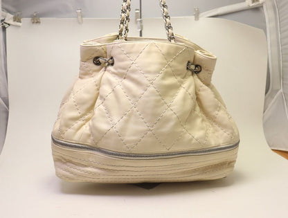 Chanel Leather Chain Tote Bag — view 2