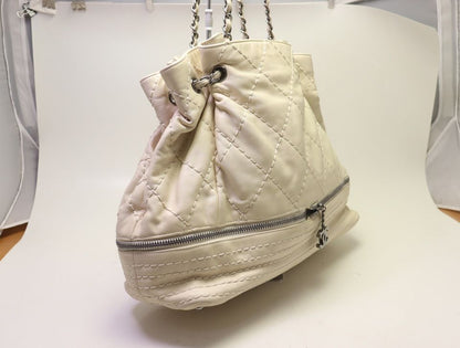 Chanel Leather Chain Tote Bag — view 4