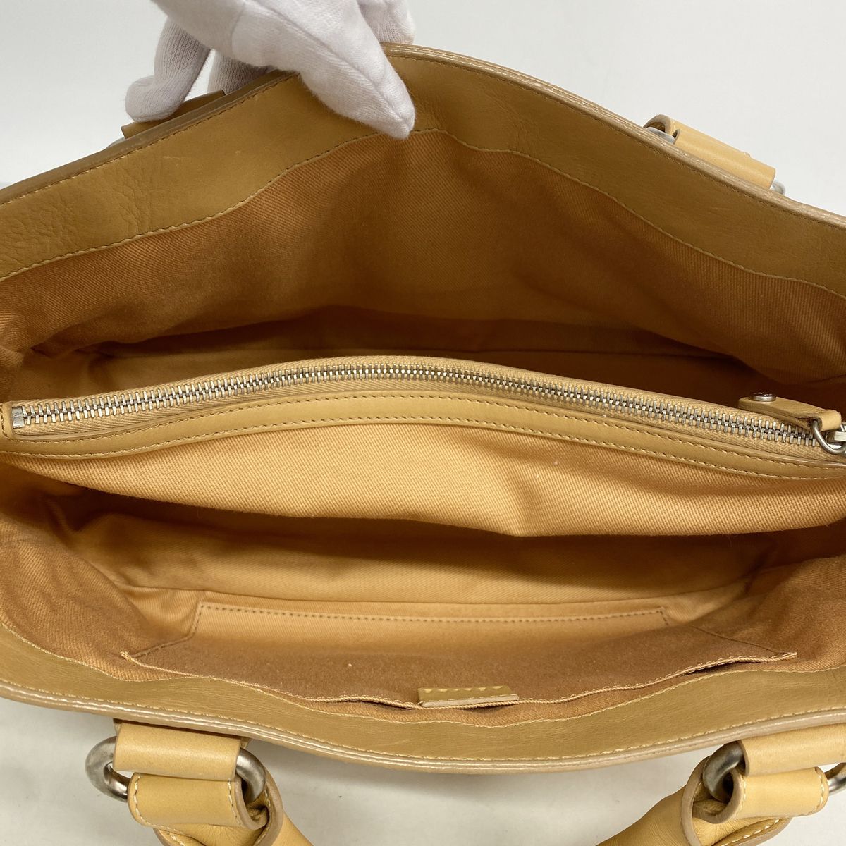 Celine Handbag Boogie Bag Leather Orange Silver — view 4