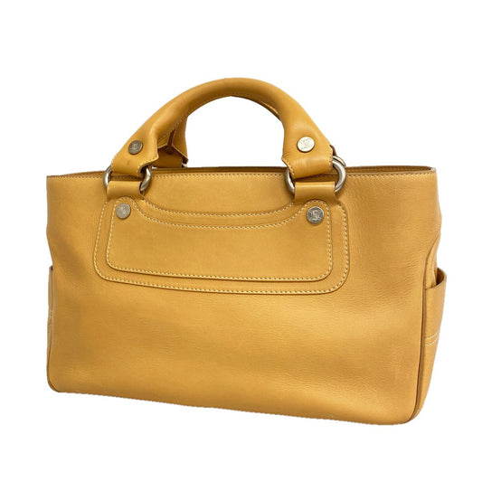 Celine Handbag Boogie Bag Leather Orange Silver