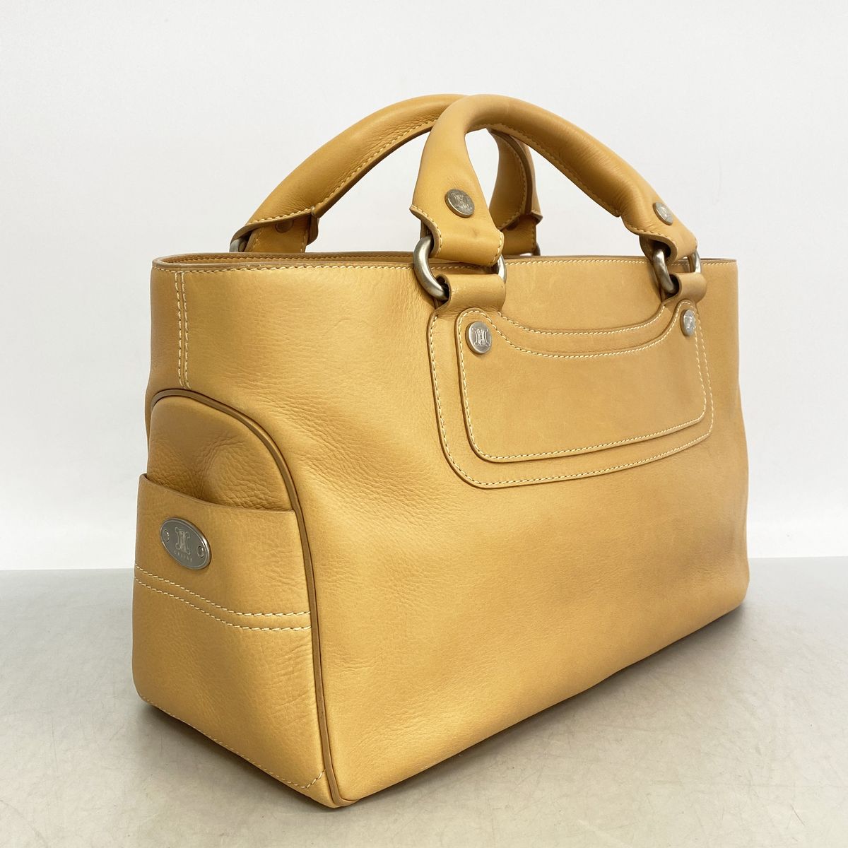 Celine Handbag Boogie Bag Leather Orange Silver — view 2