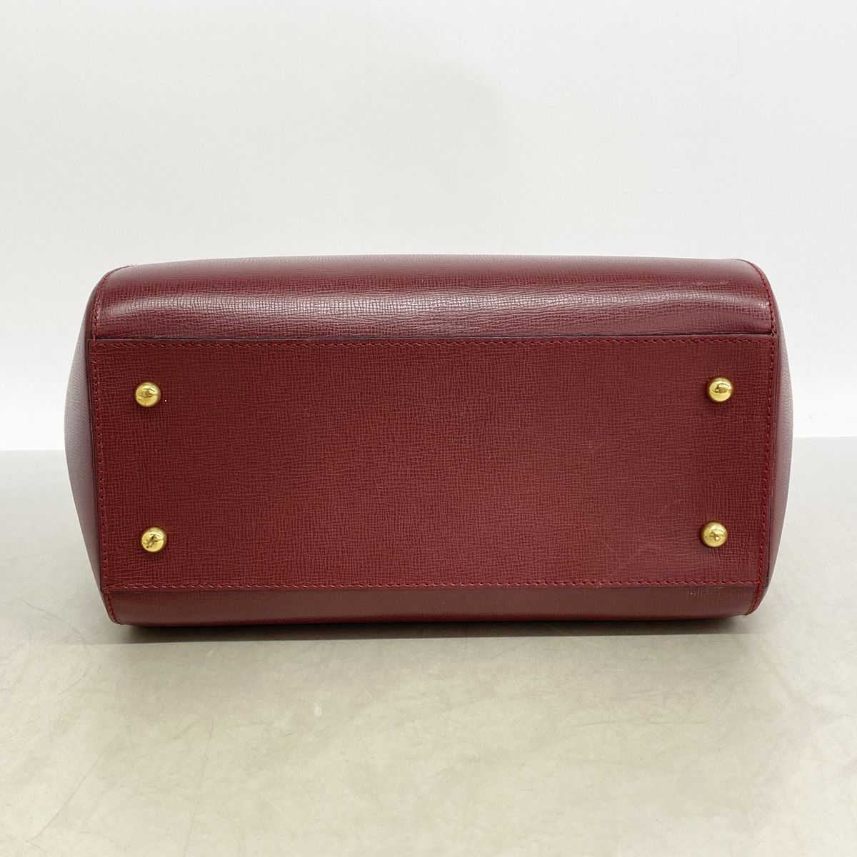 Cartier Handbag Must Leather Bordeaux Gold — view 3