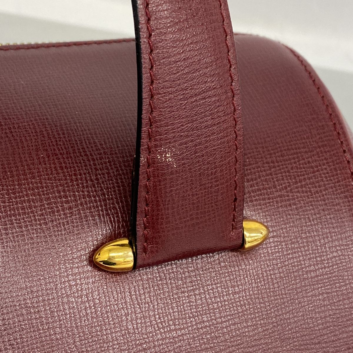 Cartier Handbag Must Leather Bordeaux Gold — view 8