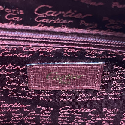 Cartier Handbag Must Leather Bordeaux Gold — view 5