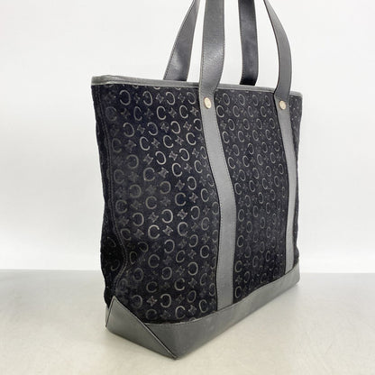 Celine Tote Bag C Macadam Suede Black Silver — view 2