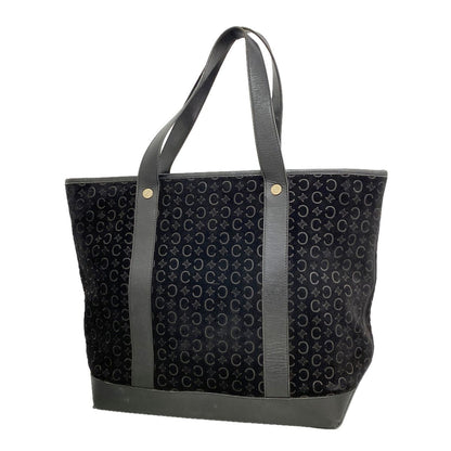 Celine Tote Bag C Macadam Suede Black Silver