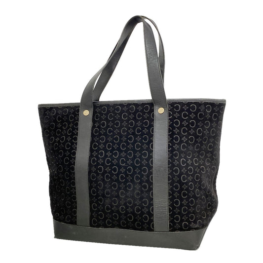 Celine Tote Bag C Macadam Suede Black Silver