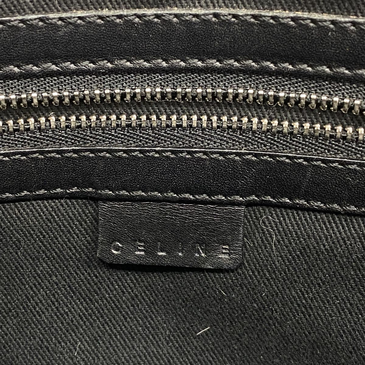 Celine Tote Bag C Macadam Suede Black Silver — view 5