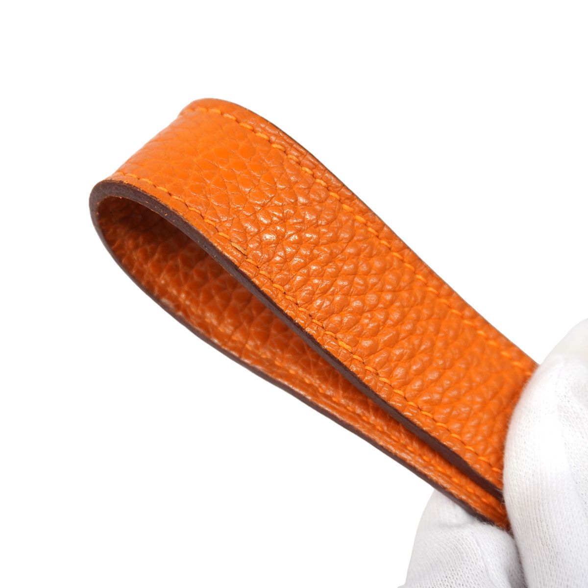 Hermes Handbag Picotin PM Taurillon Clemence Orange Silver — view 8