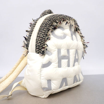 Chanel Backpack Coco Neige Nylon White Silver — view 2