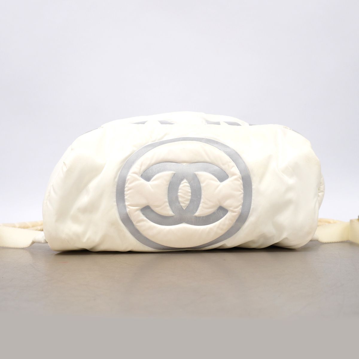 Chanel Backpack Coco Neige Nylon White Silver — view 3