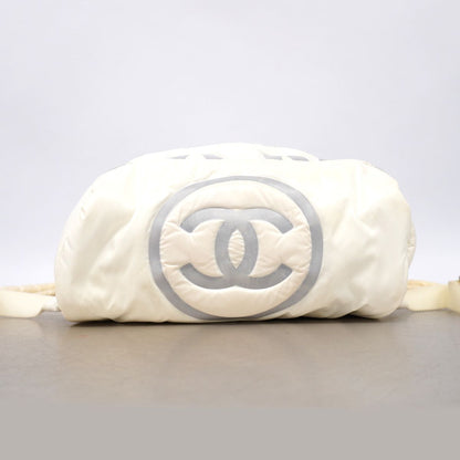 Chanel Backpack Coco Neige Nylon White Silver — view 3