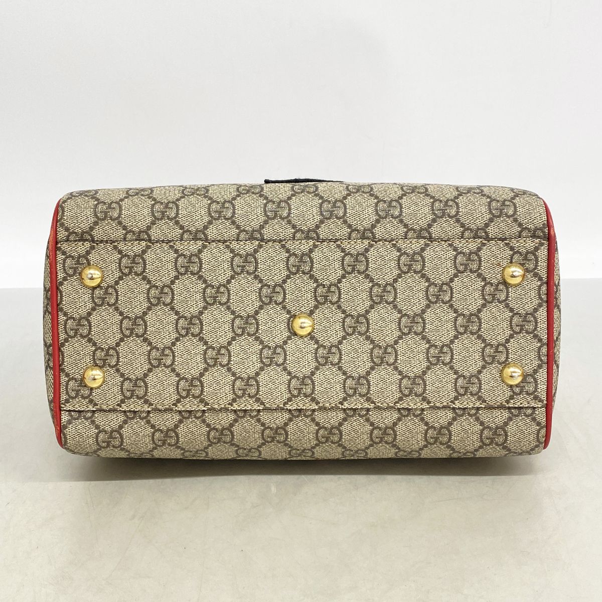 Gucci Handbag GG Supreme Brown Red Gold 2-Way Bag — view 3