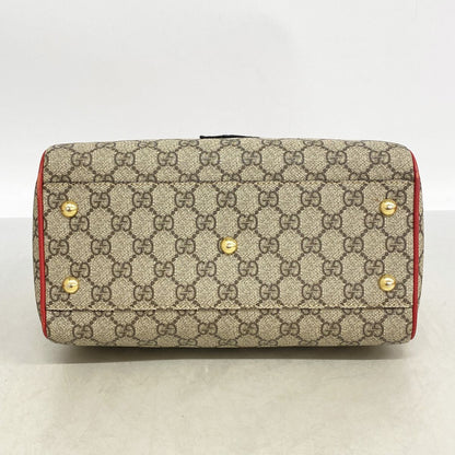 Gucci Handbag GG Supreme Brown Red Gold 2-Way Bag — view 3