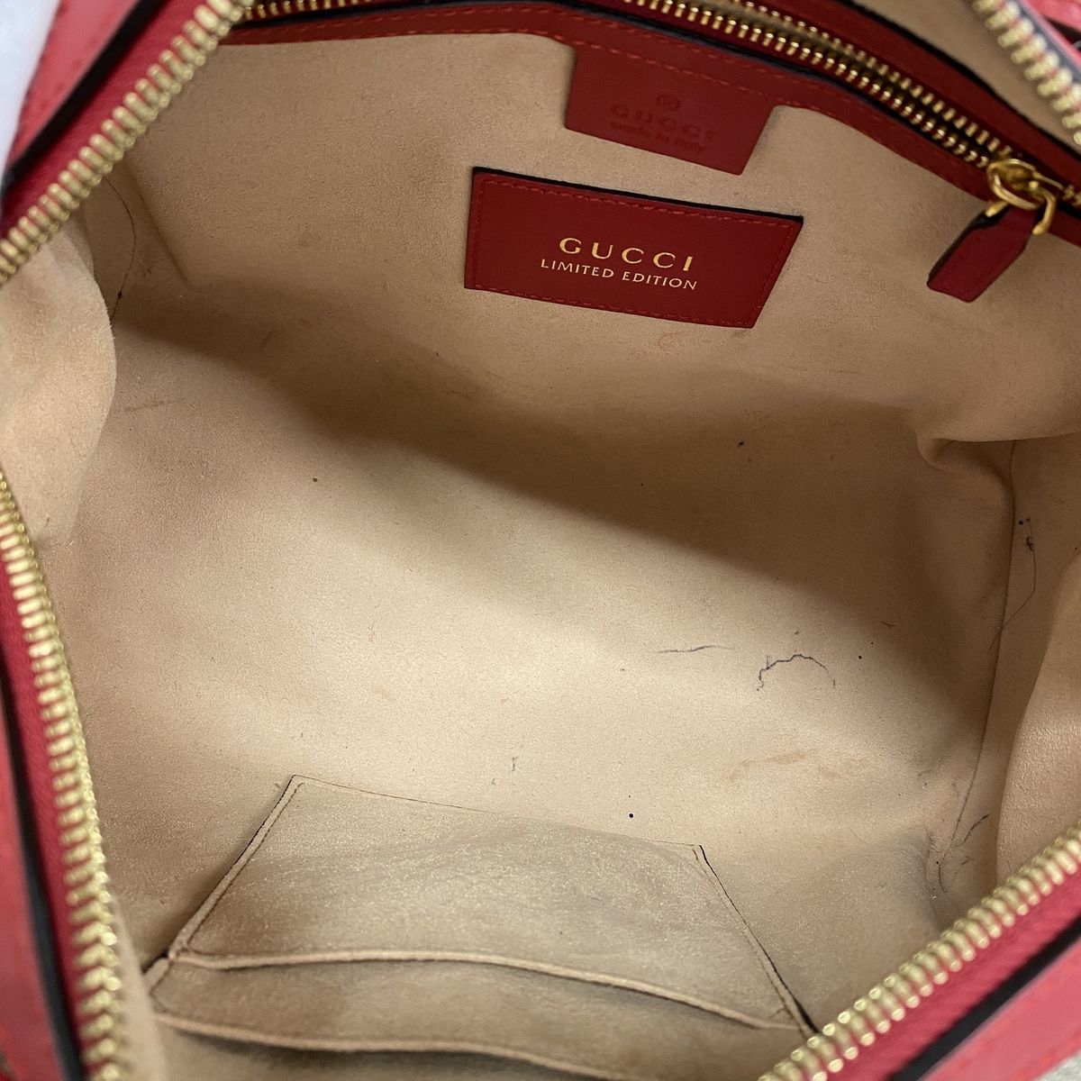 Gucci Handbag GG Supreme Brown Red Gold 2-Way Bag — view 4