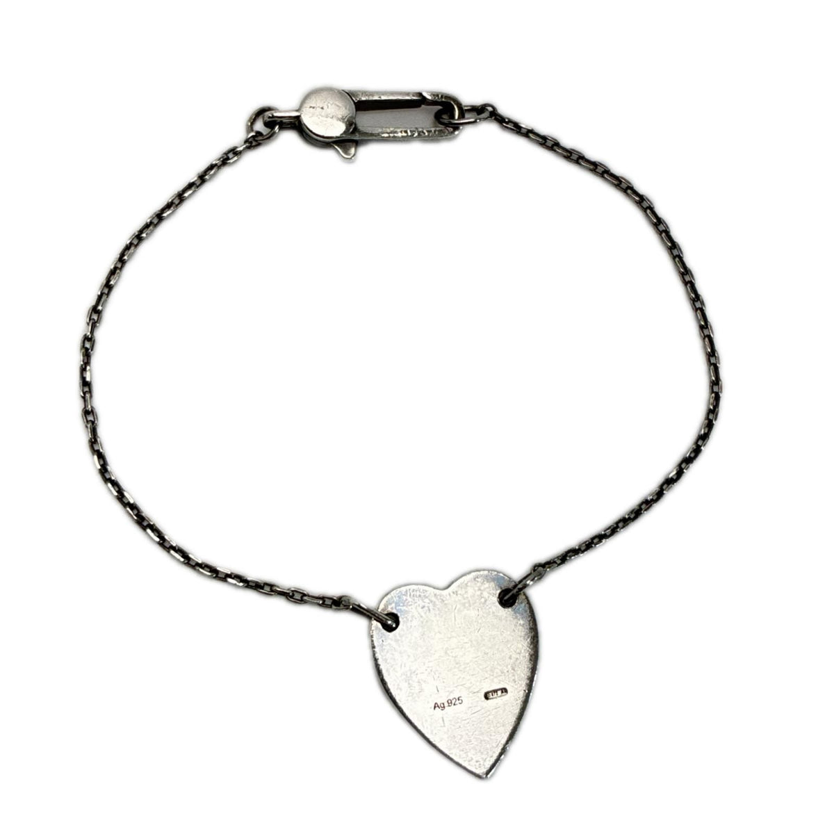 Gucci Heart Plate 925 Sterling Silver Bracelet — view 2