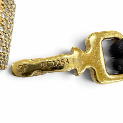 Louis Vuitton Cadena Motif LV Padlock Bracelet Gold Black — view 7