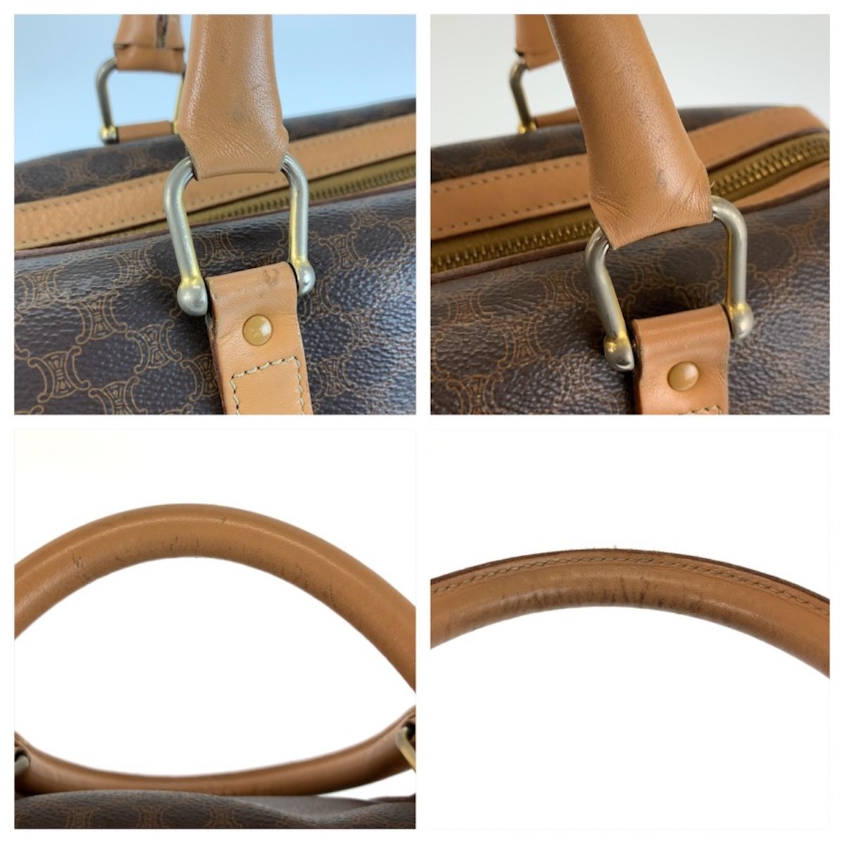 Celine Vintage Macadam Brown Leather Mini Boston Bag — view 5