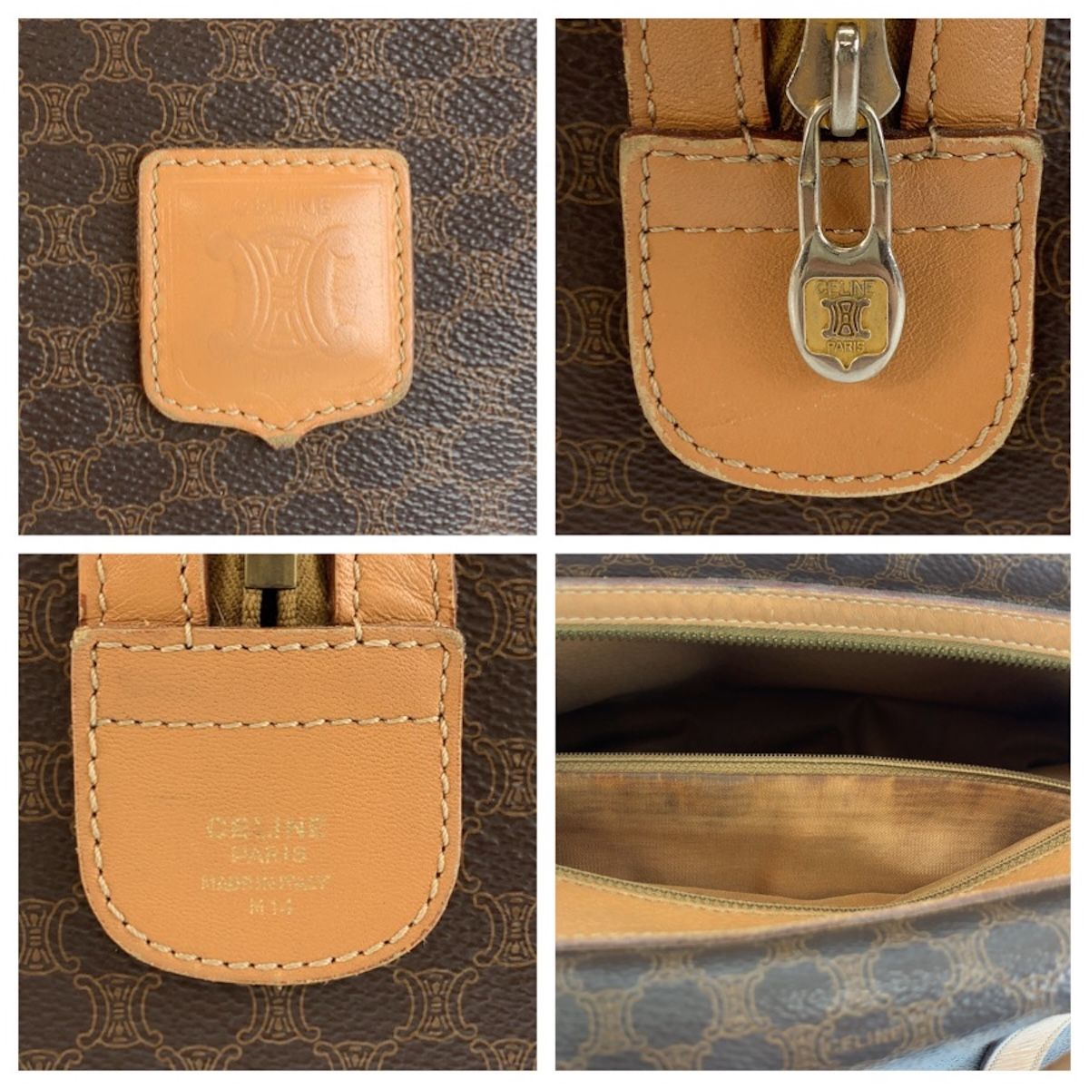Celine Vintage Macadam Brown Leather Mini Boston Bag — view 3