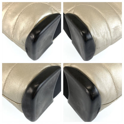 Prada Silver Black Leather Tote Shoulder Bag — view 4