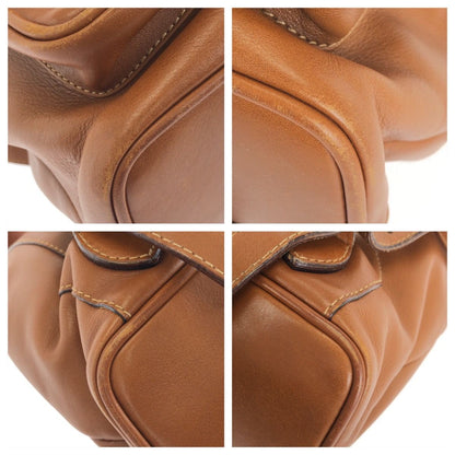 Gucci Vintage Bamboo Brown Gold Leather 003 Backpack — view 3
