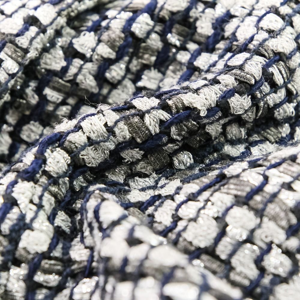 Chanel CC Logo Button Glitter Tweed Short Sleeve Jacket Flare Skirt Set 34 — view 7