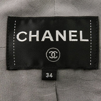Chanel CC Logo Button Glitter Tweed Short Sleeve Jacket Flare Skirt Set 34 — view 8