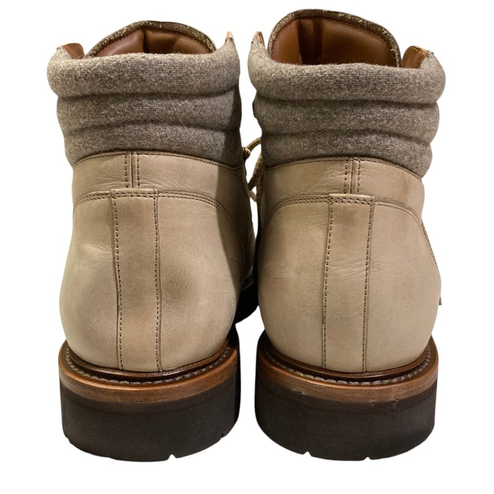 Brunello Cucinelli Nubuck Leather Hiking Boots Beige Autumn Winter — view 6