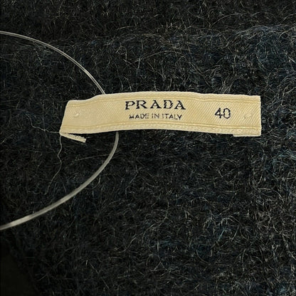 Prada Cardigan M Navy Black Beads/ribbon 40 — view 3