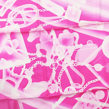 Hermes Silk 100% Carre 90 Please Check in Scarf Kelly Bag Pink — view 2