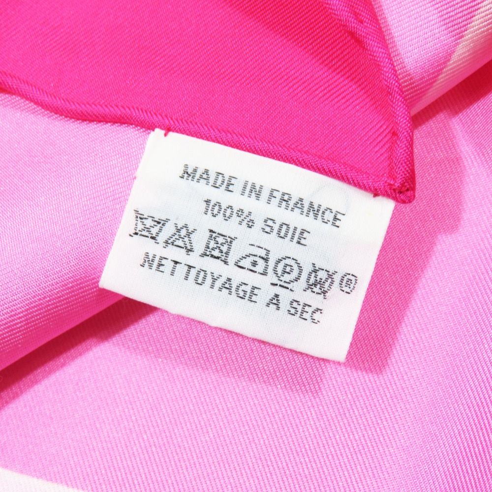 Hermes Silk 100% Carre 90 Please Check in Scarf Kelly Bag Pink — view 5