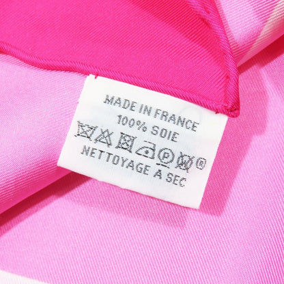 Hermes Silk 100% Carre 90 Please Check in Scarf Kelly Bag Pink — view 5