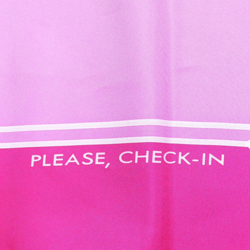 Hermes Silk 100% Carre 90 Please Check in Scarf Kelly Bag Pink — view 3