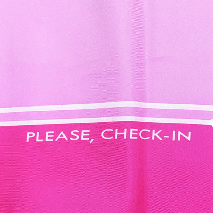 Hermes Silk 100% Carre 90 Please Check in Scarf Kelly Bag Pink — view 3