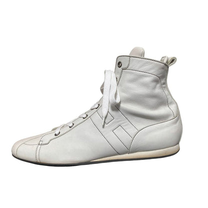 Hermes H Logo Leather High Top Sneakers White Spring Summer Fall Winter