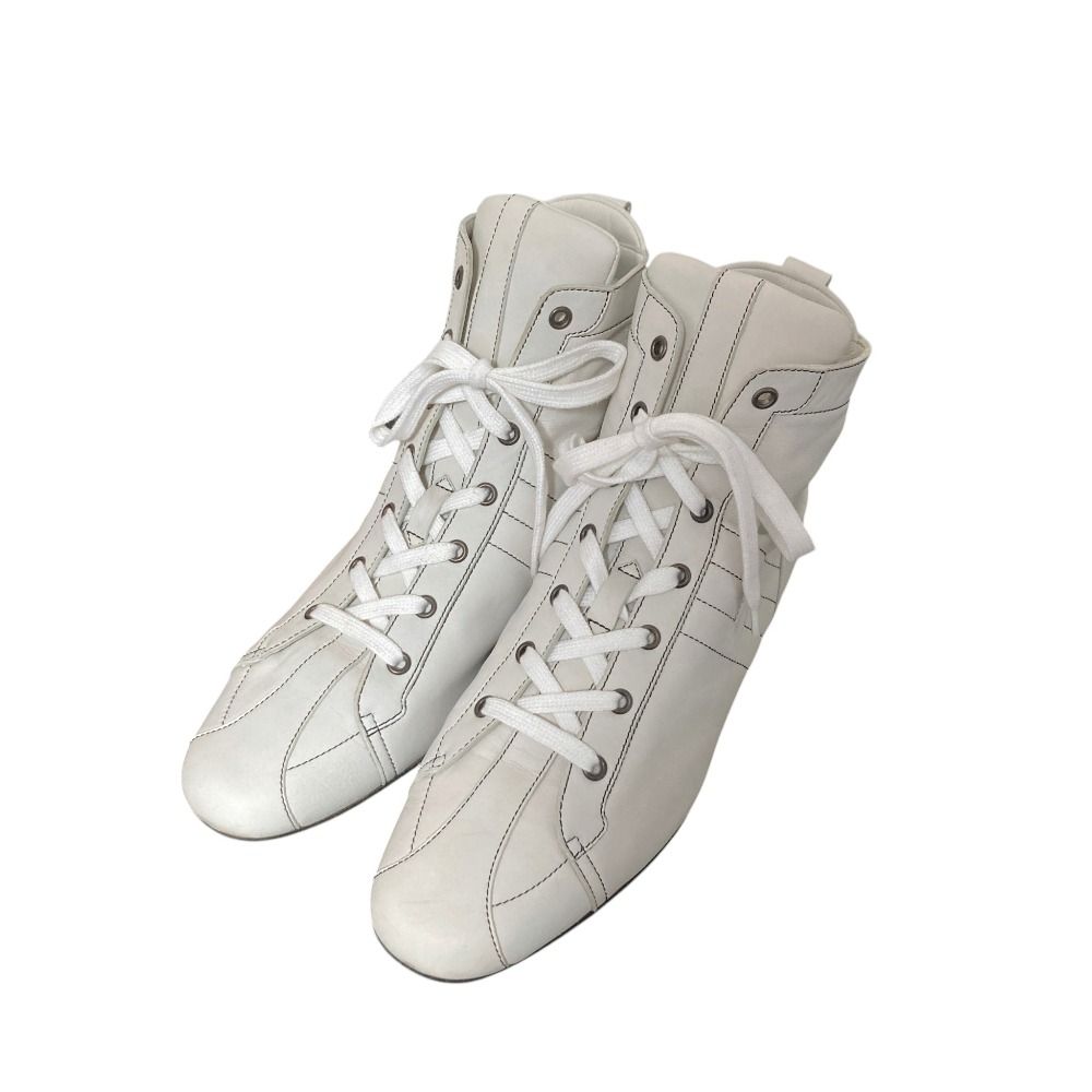 Hermes H Logo Leather High Top Sneakers White Spring Summer Fall Winter — view 2