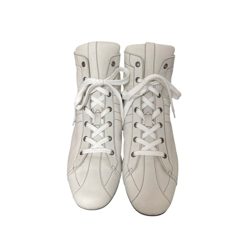 Hermes H Logo Leather High Top Sneakers White Spring Summer Fall Winter — view 3