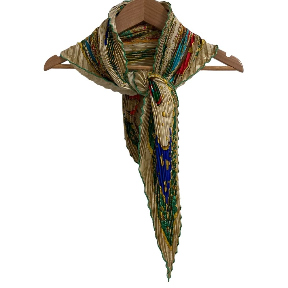 Hermes Pleats Carre 90 Carpe Diem Silk Scarf Multicolor — view 2
