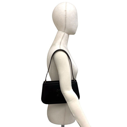 Celine Triomphe Logo Leather Shoulder Bag Brown — view 2