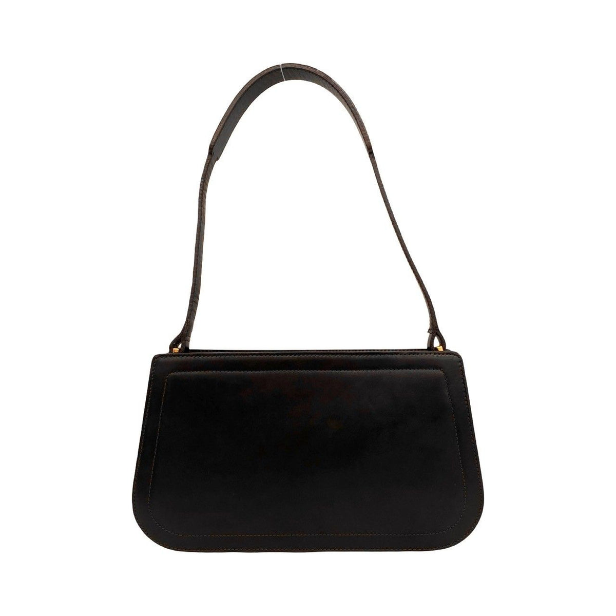 Celine Triomphe Logo Leather Shoulder Bag Brown — view 3