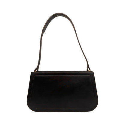 Celine Triomphe Logo Leather Shoulder Bag Brown — view 3