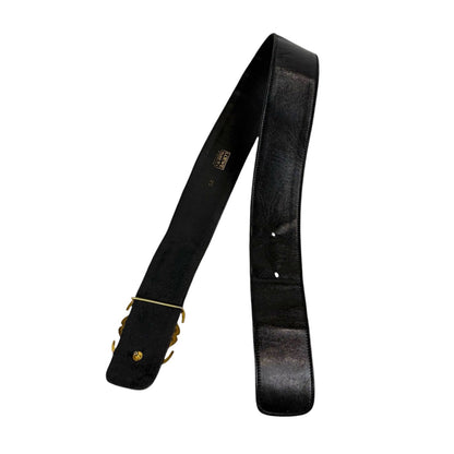Loewe Anagram Belt Black Logo Buckle Thick Leather — view 4